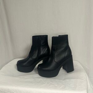 Black Platform Ankle Boots